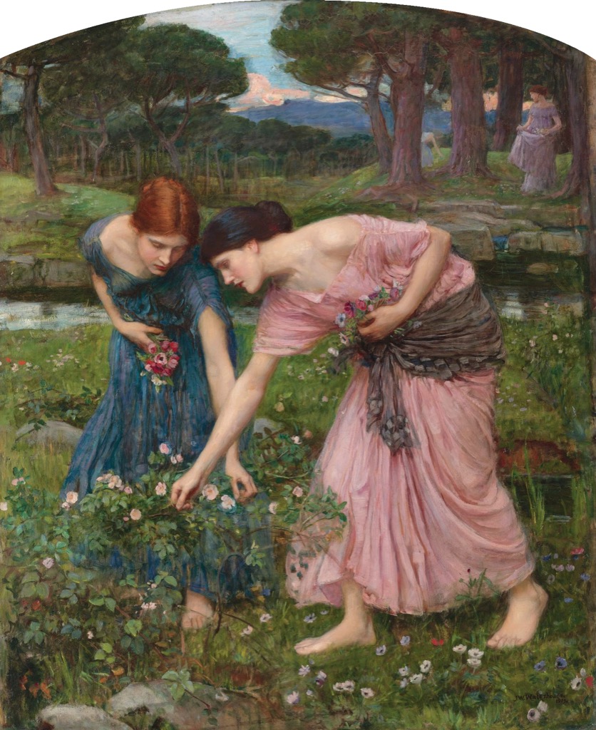 Gather Ye Rosebuds While Ye May (1909) by John William Waterhouse